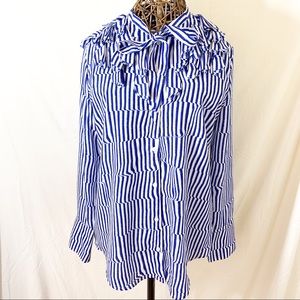 Banana Republic Elsie Ruffle Flutter Striped Med